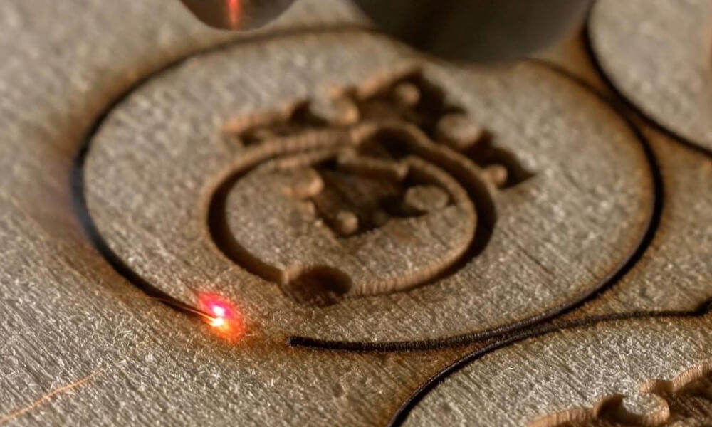 Something being laser engraved